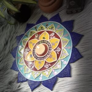 Clay and Mirror Lippan Art - Floral Board