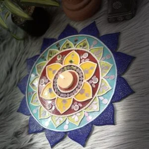 Clay and Mirror Lippan Art - Floral Board