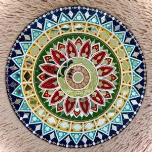 Clay and Mirror Lippan art