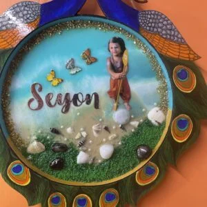 Customised Kid’s Name Board - Ocean Theme on Peacock Board