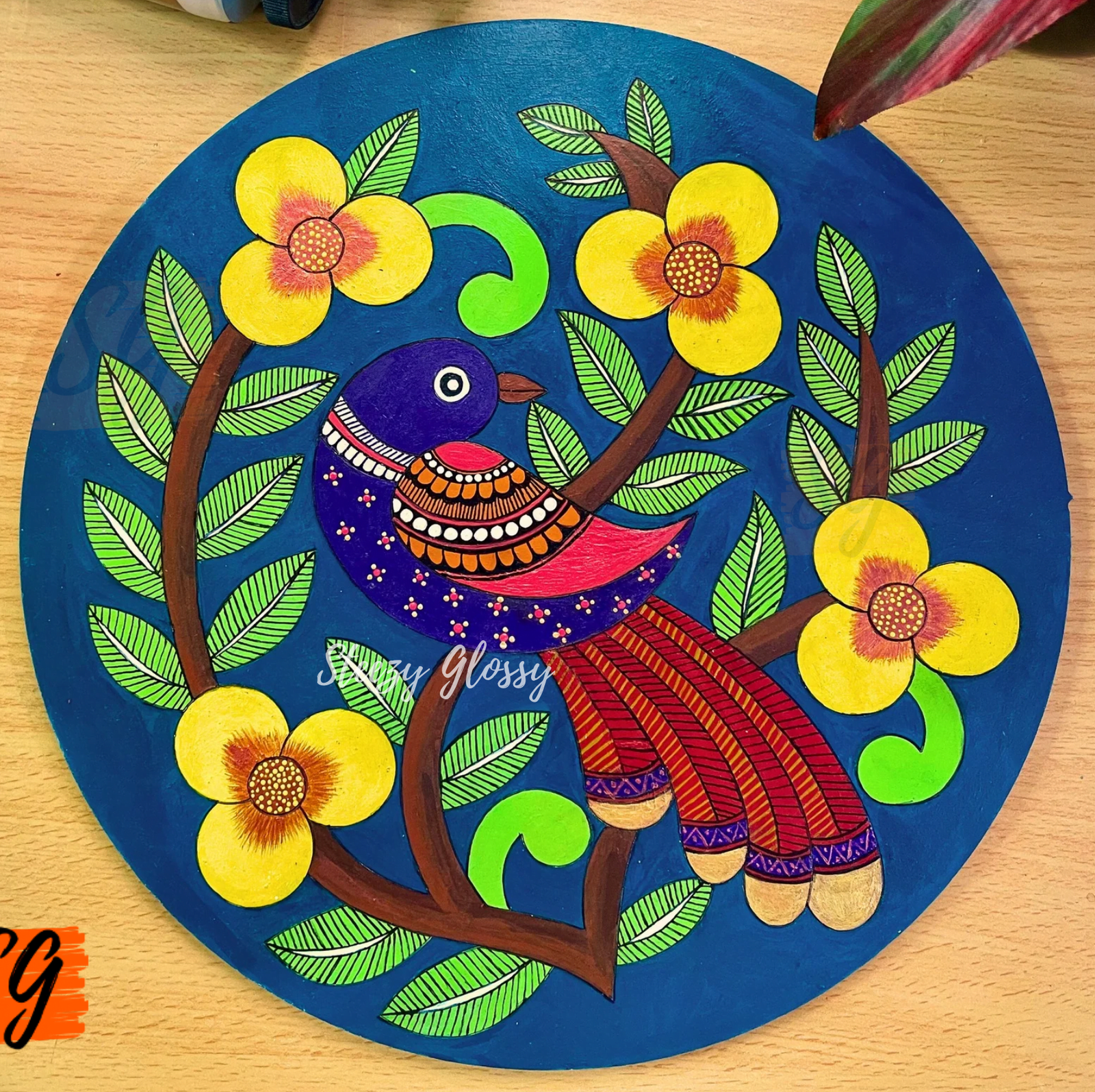 Madhubani Peacock Wall Art
