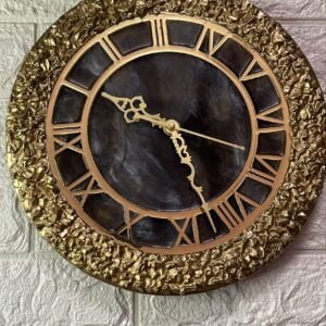 Decorative Wall Clock - Black & Gold