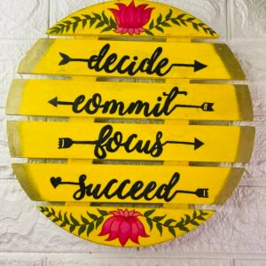 Decide, Commit, Focus & Succeed Quote Board