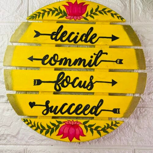 Decide, Commit, Focus & Succeed Quote Board