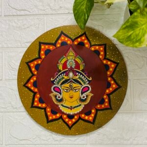 Stunning Fusion Goddess Portrait Mandala Art — 10" Hand-Painted Wall Decor | Steezy Glossy