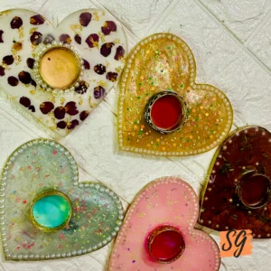 Heart Shape Resin T-light Candle Holders