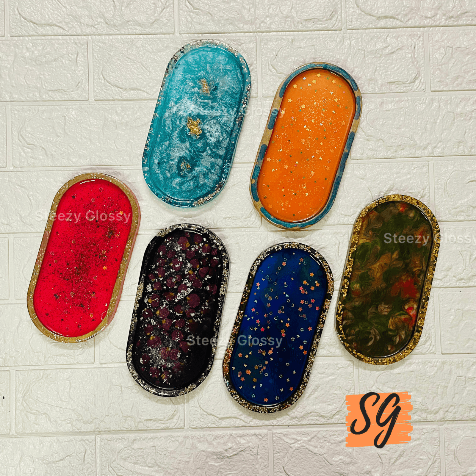 Resin Trinket Oval Tray