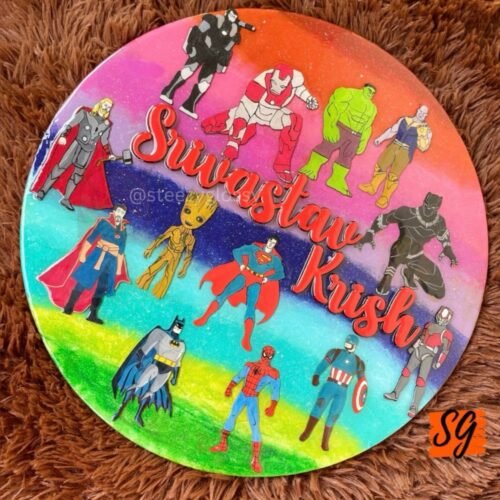 Customised Marvel Avengers Theme Kids Name Plate
