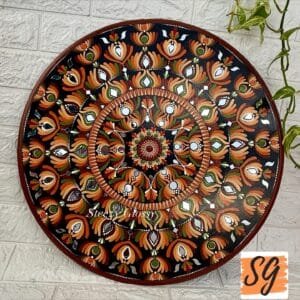 20” Dot Mandala Painting on MDF – Gloss Varnished, Ready to Hang