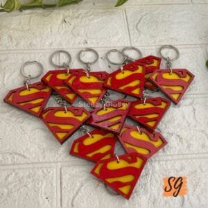 Hand-painted Superman Keychain