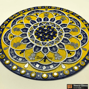 LippanMirrorArt - Blue & Yellow